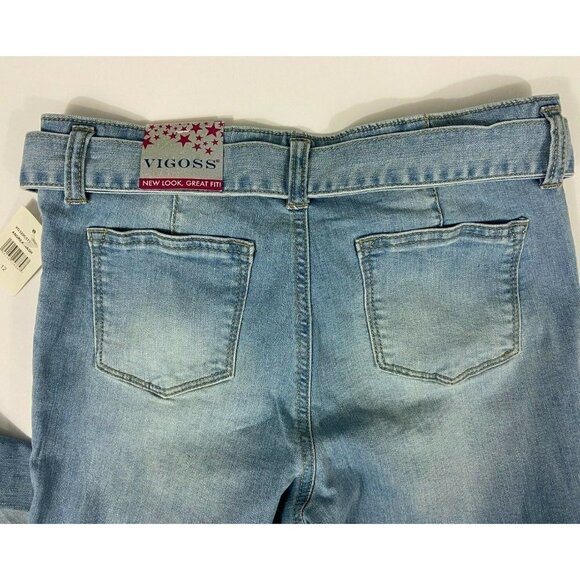 Vigoss Girls Jeans The Georgia Girlfriend Andrea Light Wash Size 12 26 x 25 NWT - Picture 5 of 7